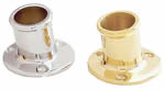 A&B Industries Polished Brass and Chrome Flag Pole Socket