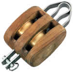 A&B Industries Double Teak Block with Becket