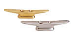 A&B Industries Polished Cast Bronze and Chrome Two-Hole Closed Base Cleat