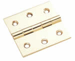 A&B Industries Polished Brass & Stainless Steel Extruded Fast Pin Butt Hinge