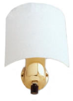 A&B Industries Polished Brass and Chrome Bulkhead Light