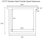 SailboatStuff Replacement Gasket for Stainless Steel Rectangular Portholes