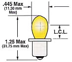 SailboatStuff B-3-1/2 Miniature Flange Clear Light Bulb Illustration