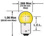 SailboatStuff G4-1/2 Miniature Bayonet Clear Light Bulb Illustration