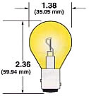 Precision Lighting S11 Double Contact Index Clear Light Bulb Illustration