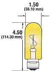 Precision Lighting T12 Single Contact Pre-Focus Clear Light Bulb Illustration