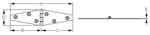 Sea-Dog Polished Stamped 304 Stainless Steel 6-Inch Strap Hinges Diagram
