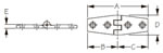 Sea-Dog Black or White Injection Molded Fiberglass Nylon Strap Hinges Diagram