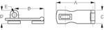 Sea-Dog Polished Cast Brass and Chrome (over Cast Brass) Safety Hasp Diagram