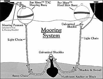 Taylor Made Products Sur-Moor Mooring System Illustration