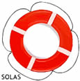 Taylor Made Products SOLAS Orange Life Buoy with Black Rope and Reflective Tape