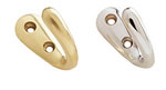 SailboatStuff Polished Brass & Chrome Single Hook