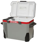 MR040F-U1 Top Open AC/DC Fridge-Freezer by Engel - Side Open View