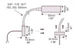 F4 TouchLED Task Light Diagram by Imtra Marine Lighting