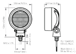 C2-107 PowerLED Floodlight Diagram by Imtra Marine Lighting