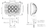 C2-139 PowerLED Floodlight Diagram by Imtra Marine Lighting