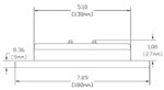 Tacoma 180 PowerLED Down Light Diagram by Imtra Marine Lighting