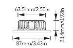 Portland Round Recessed PowerLED Spot Light Diagram by Imtra Marine Lighting