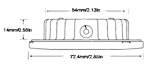 Hatteras Recessed PowerLED Downlights Diagram by Imtra Marine Lighting