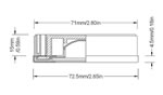 Hatteras Surface PowerLED Downlights Diagram by Imtra Marine Lighting