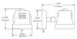 Auckland LED Reading Lights Diagram by Imtra Marine Lighting