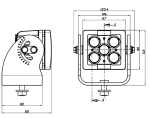 Imtra Offshore 5-LED Marin Deck Light Dimensional Drawing