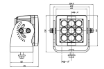 Imtra Offshore 9-LED Marin Deck Light Dimensional Drawing