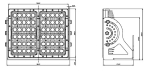 Imtra Pitmaster 60-LED Commerical Marine Deck Light Dimensional Drawing