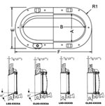 Manship 316 Stainless Steel Oval Porthole (Portlight) Diagram