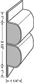 Perimeter Industries Small Double Dock & Poster Bumper Side View Diagram