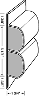 Perimeter Industries Medium Double Dock & Poster Bumper Side View Diagram