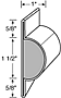 Perimeter Industries 1-1/2" Round 1/2 Round Gunnel Guard