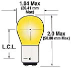 SailboatStuff S8 Double Contact Bayonet Clear Light Bulb Illustration