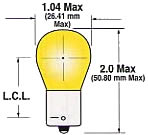 SailboatStuff S8 Single Contact Bayonet Clear Light Bulb Illustration