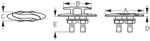 Sea-Dog Investment Cast 316 Stainless Steel S-Style Pull-Up Cleat Diagram