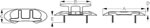 Sea-Dog Investment Cast 316 Stainless Steel Folding Stud Mount Cleat Diagram