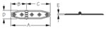 Sea-Dog Polished Stamped 304 Stainless Steel 4", 5-1/16" and 6-1/8" Strap Hinges Diagram