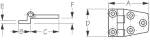 Sea-Dog Polished Cast 316 Stainless Steel 
              Offset Door Hinge Diagram