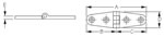 Sea-Dog Polished Investment Cast 316 Stainless Steel Strap Hinges Diagram