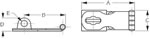 Sea-Dog Polished Stamped 304 Stainless Steel Safety Hasp Diagram