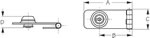 Sea-Dog Polished Stamped 304 Stainless Steel Locking Hasp Diagram