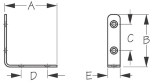 Sea-Dog Ninety Degree Angel Brackets Measurements