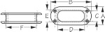 Investment Cast 316 Stainless Steel Oval Hawse Pipe Diagram by Sea-Dog