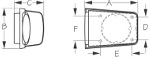 Stainless Steel Compact Cowl Vent with Base Diagram by Sea-Dog