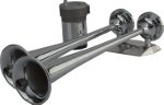 Maxblast Chrome Plated Air Horn Dual Trumpet Horn by Sea-Dog