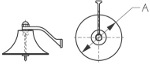 Cast Brass or Chrome (over Brass) Fog Bell Diagram by Sea-Dog