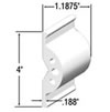 Taylor Made Products Heavy Duty Side Profile Rubber Dock Edging Diagram