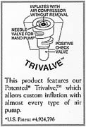 Taylor Made Products TriValve allows custom inflation with almost every type of air pump!