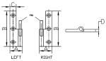 Polished Brass Cast Take-Apart Hinges Diagram